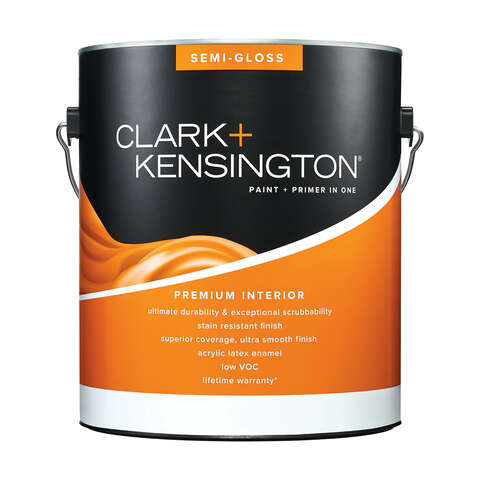 Clark+Kensington Semi-Gloss Tint Base Ultra White Base Premium Paint Interior 1 gal, Pack of 4