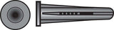 HILLMAN .138 in. D X 3/4 in. L Plastic Round Head Conical Anchor 100 pk