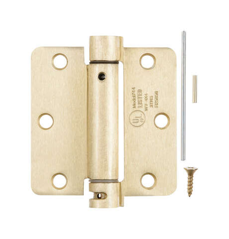 Ace 3.5 in. L Satin Brass Self Closing Hinge 1 pk