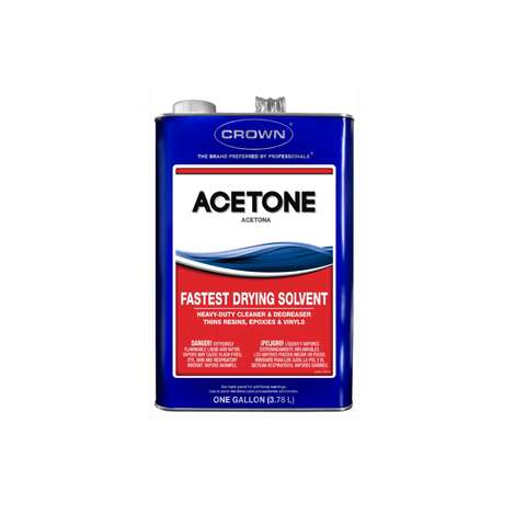 Crown Acetone Fastest Drying Solvent 1 gal, Pack of 4