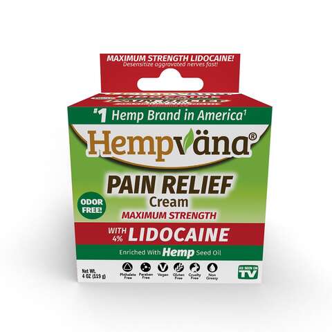 Hempvana Lidocaine ASOTV Pain Reliever Cream 4 oz 1 pk