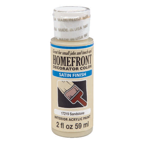 Homefront Satin Sandstone Hobby Paint 2 oz, Pack of 3