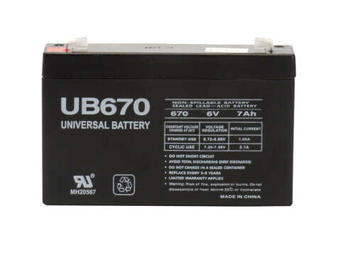 UPG UB670 7 Ah Lead Acid Automotive Battery, Pack of 2