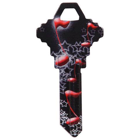 HILLMAN Wackey Music Notes House/Office Universal Key Blank SC1 Single, Pack of 6