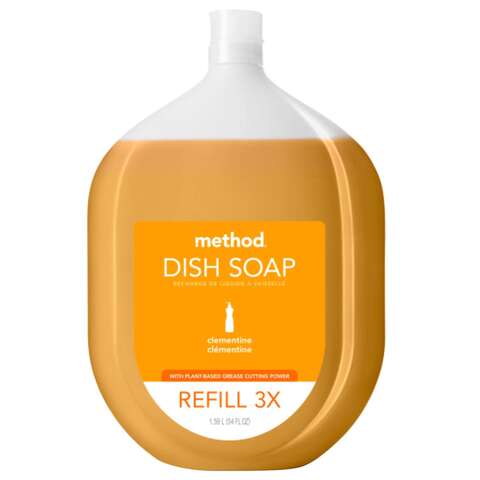 Method Clementine Scent Liquid Dish Soap Refill 54 oz 1 pk, Pack of 4