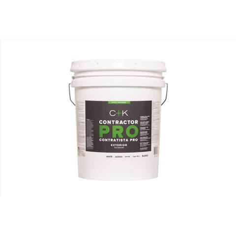 C+K Contractor Pro Satin White Paint Exterior 5 gal