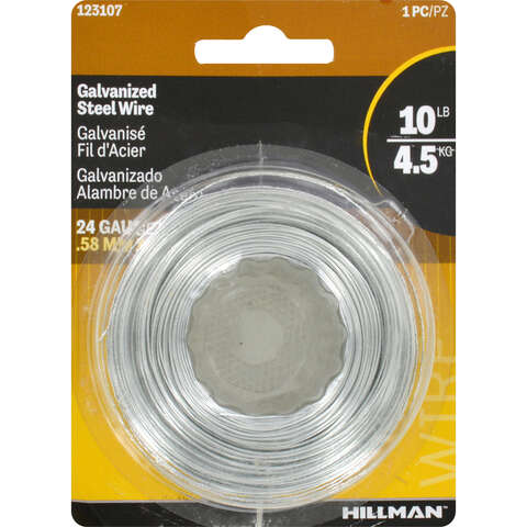 Hillman 250 ft. L Galvanized Steel 24 Ga. Wire, Pack of 6