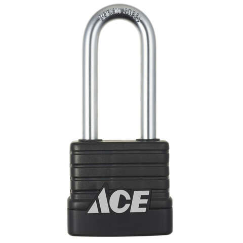 Ace 1.688 in. H X 1.75 in. W Steel 5-Pin Cylinder Weather-Resistant Padlock