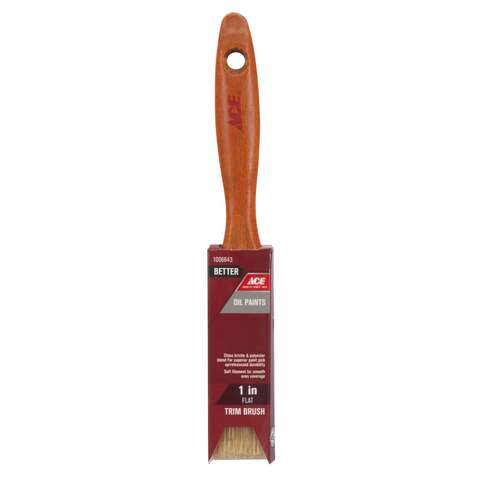 Ace Better 1 in. Flat Paint Brush, Pack of 6