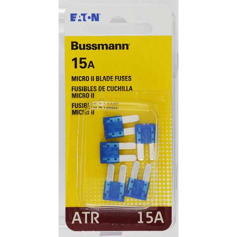 Bussmann 15 amps ATR Blue Blade Fuse 1 pk, Pack of 5