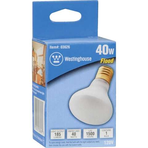 Westinghouse 40 W R14 Floodlight Incandescent Bulb E17 (Intermediate) White 1 pk