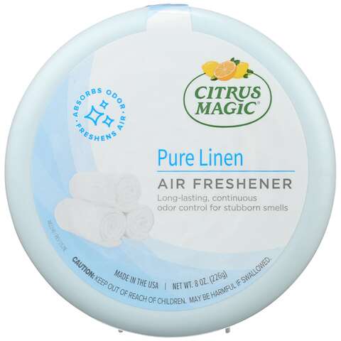 Citrus Magic Pure Linen Scent Air Freshener 8 oz Solid, Pack of 6