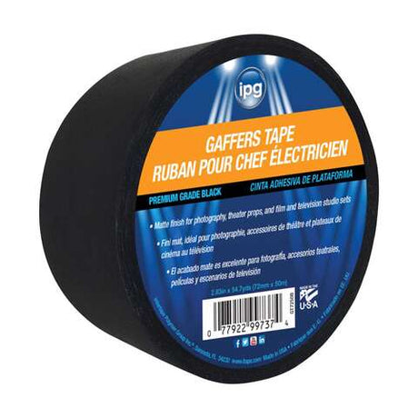 IPG 2.83 in. W X 54.7  L Black Gaffer's Tape