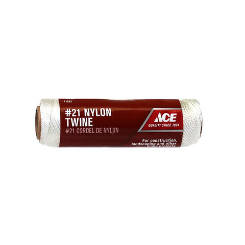 Ace 215 ft. L White Twisted Nylon Mason Line, Pack of 6