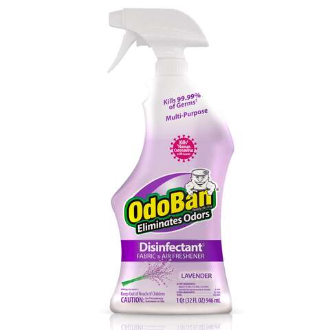 OdoBan Lavender Scent Disinfectant Fabric & Air Freshener 1 qt, Pack of 6