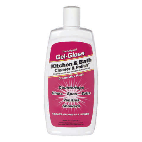 Gel-Gloss No Scent Kitchen and Bathroom Cleaner 16 oz, Pack of 12