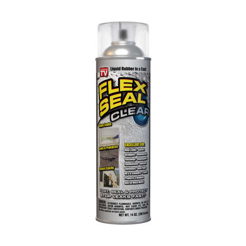 Flex Seal Family of Products Flex Seal Clear Rubber Spray Sealant 14 oz, Pack of 6