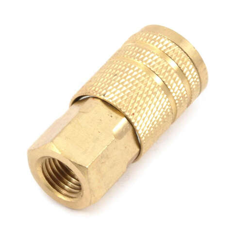 Forney Brass Air Coupler 1/4 in. Female X 1/4 in. 1 pc