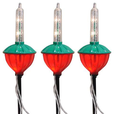 Sienna Incandescent Clear Bubble Light Driveway Markers 4.5 in. Pathway Decor