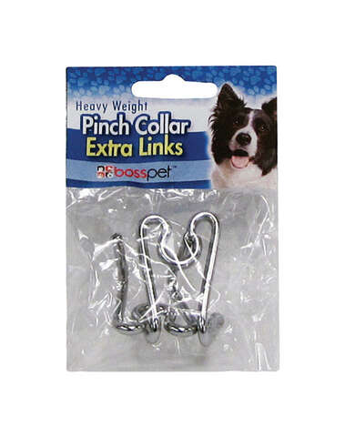 PDQ Silver Chain Dog Pinch Collar Links Medium/Large, Pack of 6
