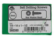HILLMAN 1-1/2 in. L Hex Hex Washer Head Sheet Metal Screws 100 pk