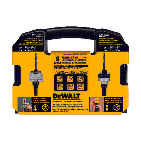 DeWalt Assorted in. Bi-Metal Plumber's Hole Saw Kit 9 pc