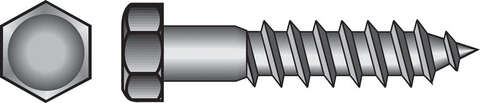 Hillman 5/16 in. X 2-1/2 in. L Hex Stainless Steel Lag Screw 25 pk