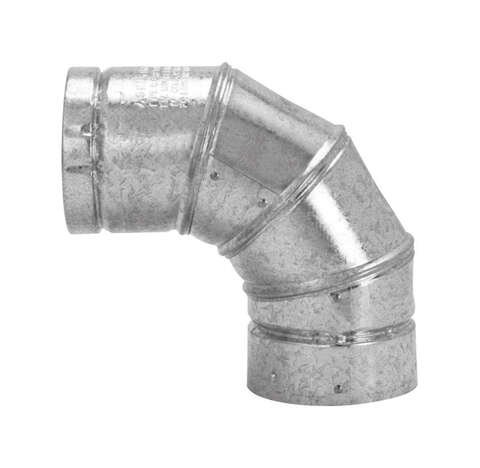 Selkirk 4 in. D X 4 in. D Adjustable 90 deg Aluminum Stove Pipe Elbow, Pack of 2