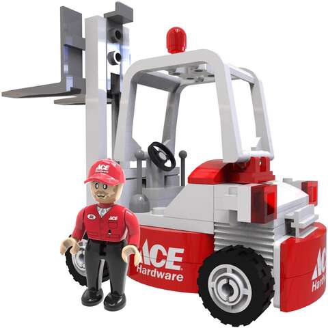 Ace Block Ace Forklift White 60 pc