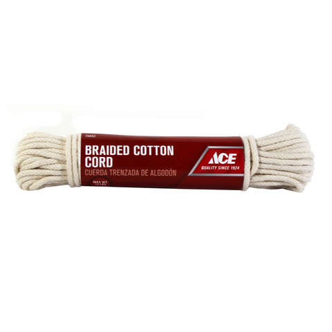 Ace 9/64 in. D X 48 ft. L Natural Braided Cotton Cord, Pack of 6