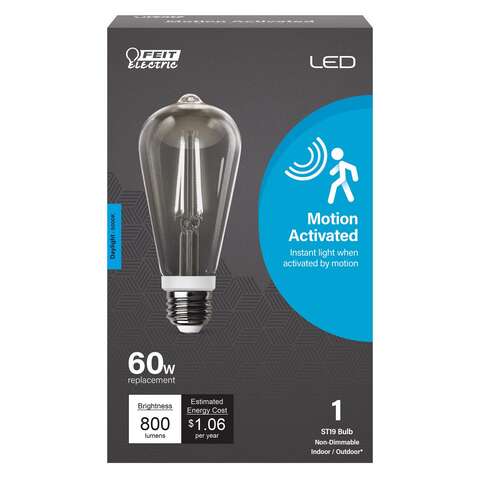 Feit ST19 E26 (Medium) LED Motion Activated Bulb Daylight 60 Watt Equivalence 1 pk