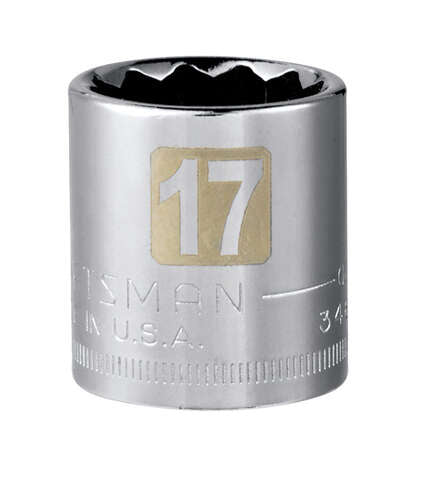 Craftsman 17 mm X 3/8 in. drive Metric 12 Point Standard Socket 1 pc