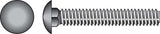 HILLMAN 3/8 in. X 6 in. L Hot Dipped Galvanized Steel Carriage Bolt 50 pk