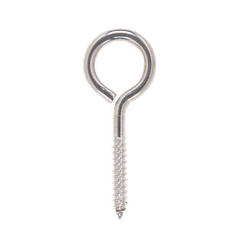 Hampton 3/8 in. X 4-1/2 in. L Stainless Stainless Steel Lag Thread Eyebolt, Pack of 5