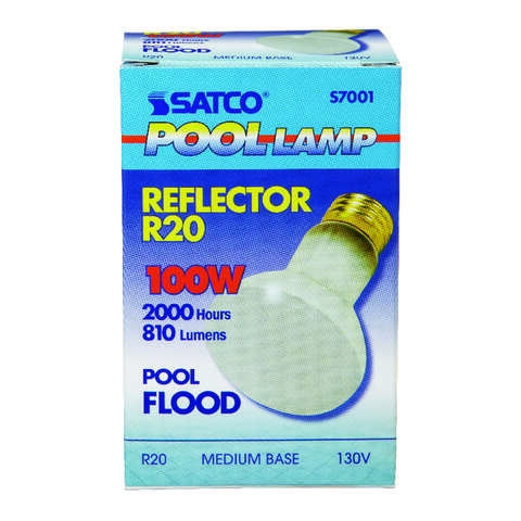 Satco 100 W R20 Floodlight Incandescent Bulb E26 (Medium) Soft White 1 pk