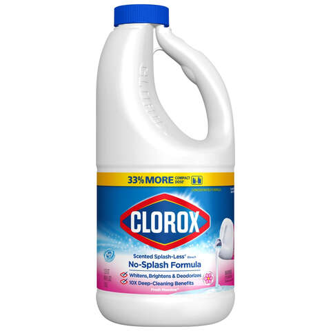 Clorox Splash-Less Fresh Meadow Scent Bleach 40 oz, Pack of 6