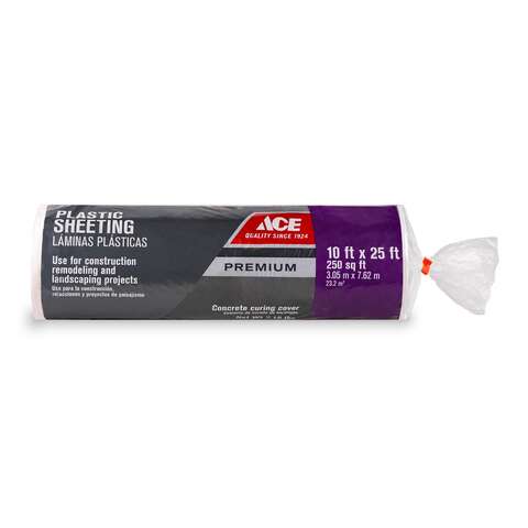 Ace Plastic Sheeting 6 mil X 10 ft. W X 25 ft. L Polyethylene Clear