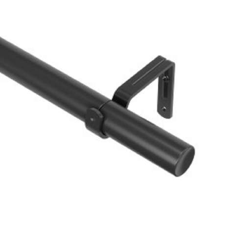 Umbra Zen Matte Black Curtain Rod 32 in. L X 128 in. L, Pack of 2