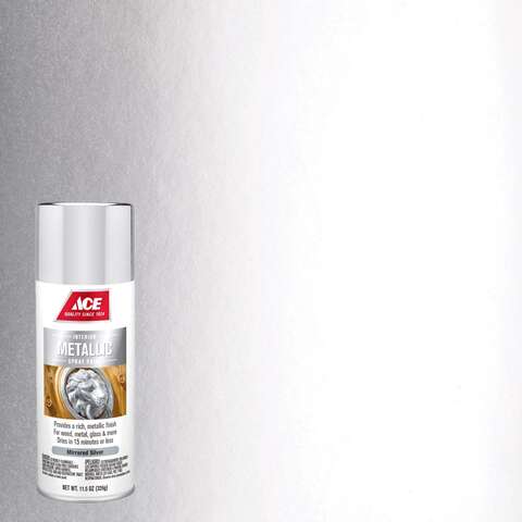 Ace Metallic Mirrored Silver Spray Paint 11.5 oz, Pack of 6