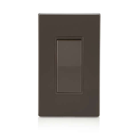 Leviton Decora 15 amps Single Pole Rocker Switch Brown 1 pk