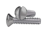 Amertac No. 6 X 1/2 in. L Slotted Oval Head Standard Wallplate Screws