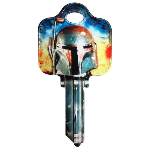 HILLMAN Star Wars Boba Fett House/Padlock Key Blank 68 SC1 Single For Schlage Locks, Pack of 5