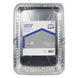 Home Plus Durable Foil 9 in. W X 13 in. L Cake Pan Silver 2 pk, Pack of 12