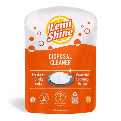 Lemi Shine Lemon Scent Garbage Disposal Cleaner 8.46 oz Powder, Pack of 10