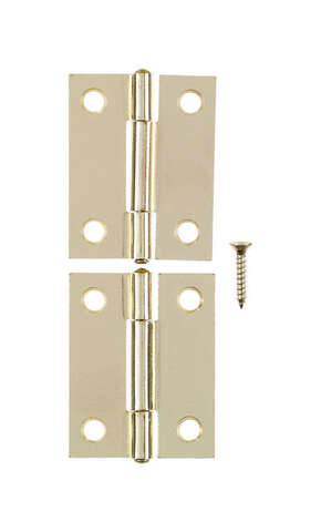 Ace 2.75 in. W X 2 in. L Bright Brass Brass Narrow Hinge 2 pk, Pack of 5