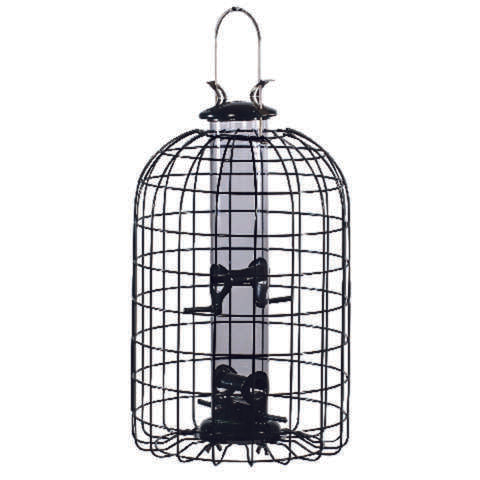 Audubon Wild Bird 1.25 lb Plastic/Wire Caged Tube Bird Feeder 4 ports