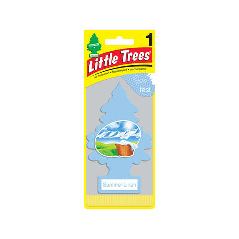 Little Trees Summer Linen Scent Car Air Freshener Solid 1 pk, Pack of 24