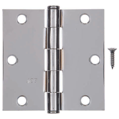 Ace 3-1/2 in. L Chrome Residential Door Hinge 3 pk