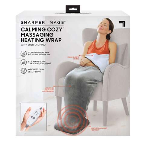 Sharper Image Calming Cozy Therapeutic Massaging Heat Wrap 1 pc