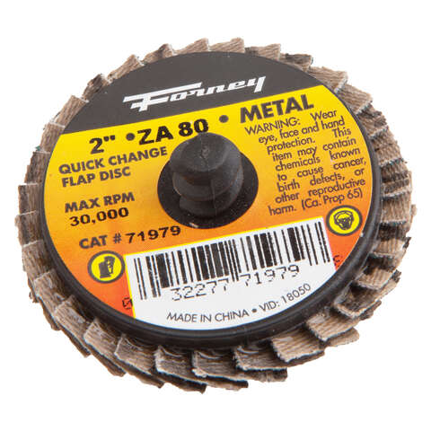 Forney 2 in. D Aluminum Oxide Thread Arbor Flap Disc 80 Grit 1 pc